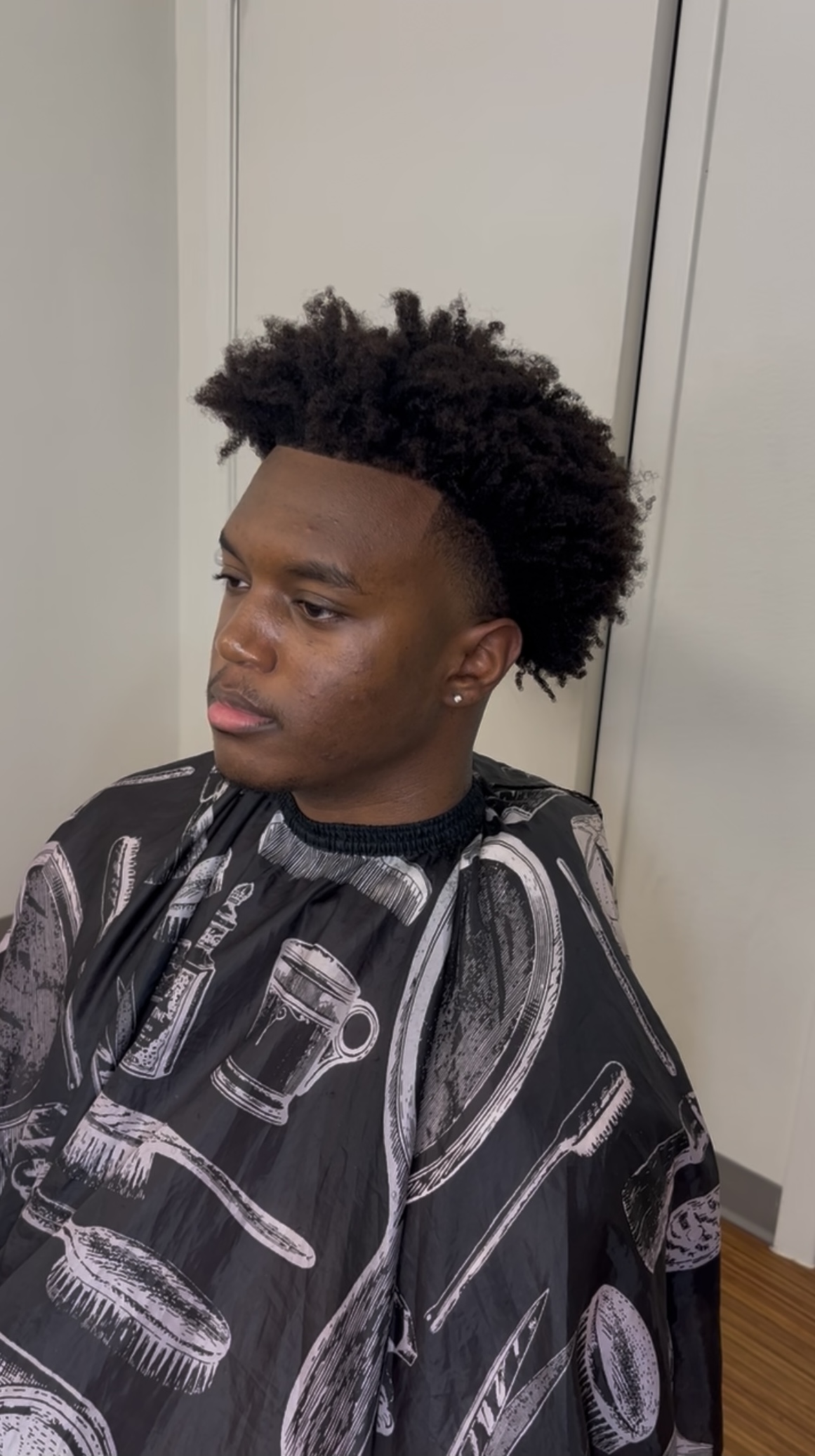 Afro Low Taper Style haircut example
